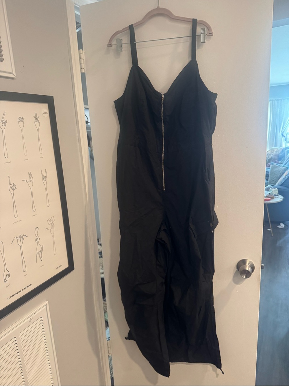 Black Zip-Front Women's Jumpsuit